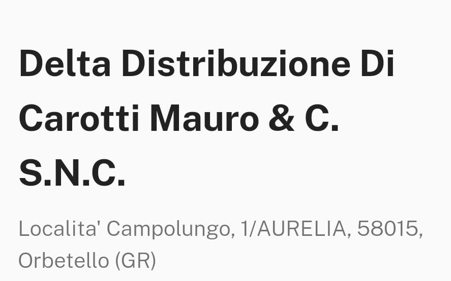 Delta Distribuzione Di Carotti Mauro E C. S.n.c.